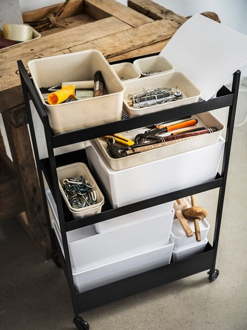 IKEA NOJIG Organiser, plastic/beige | IKEA Paper & media boxes | IKEA Storage boxes & baskets | IKEA Small storage & organisers | Eachdaykart