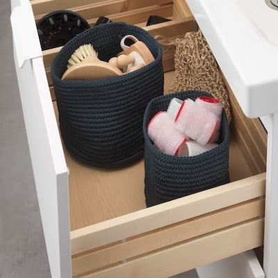 IKEA NORDRANA Basket, set of 2, blue | IKEA Bathroom boxes & baskets | IKEA Storage boxes & baskets | IKEA Small storage & organisers | Eachdaykart