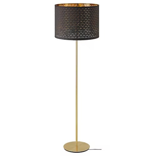 IKEA NYMÖ / SKAFTET Floor lamp, black brass/brass | IKEA Floor Lamps | Eachdaykart