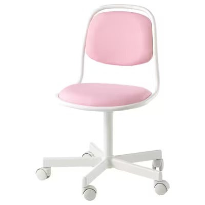 IKEA ORFJALL Children's desk chair, white/Vissle pink | IKEA Children's desk chairs | IKEA Children's chairs | Eachdaykart