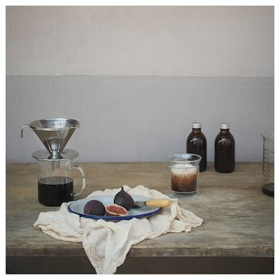 IKEA OVERST 3-piece metal filter coffee set, stainless steel | IKEA Coffee makers & accessories | IKEA Coffee & tea | Eachdaykart