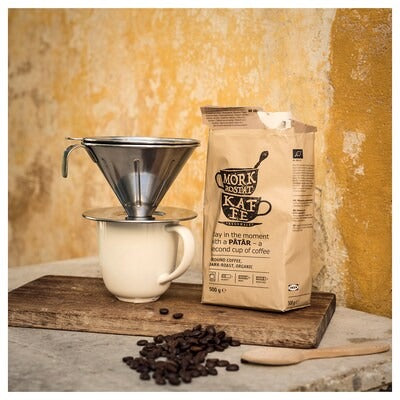 IKEA OVERST 3-piece metal filter coffee set, stainless steel | IKEA Coffee makers & accessories | IKEA Coffee & tea | Eachdaykart