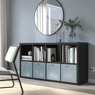 IKEA PANSARTAX Storage box with lid, transparent grey-blue | IKEA Secondary storage boxes | IKEA Storage boxes & baskets | IKEA Small storage & organisers | Eachdaykart