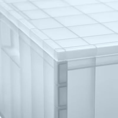 IKEA PANSARTAX Storage box with lid, transparent grey-blue | IKEA Secondary storage boxes | IKEA Storage boxes & baskets | IKEA Small storage & organisers | Eachdaykart