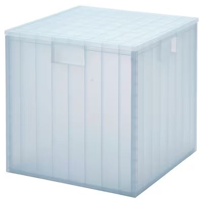IKEA PANSARTAX Storage box with lid, transparent grey-blue | IKEA Secondary storage boxes | IKEA Storage boxes & baskets | IKEA Small storage & organisers | Eachdaykart