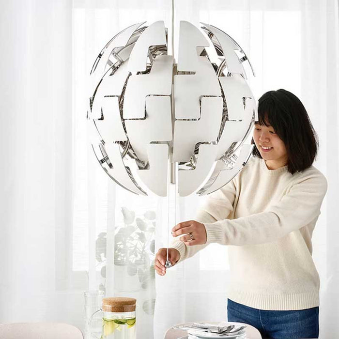 jam plastic Land van staatsburgerschap IKEA PS 2014 Pendant lamp, white/silver-colour, 52cm — EachDayKart