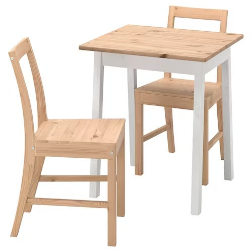 IKEA PINNTORP / PINNTORP Table and 2 chairs, light brown stained white stained/light brown stained |  IKEA Dining sets up to 2 chairs | IKEA Dining sets | Eachdaykart