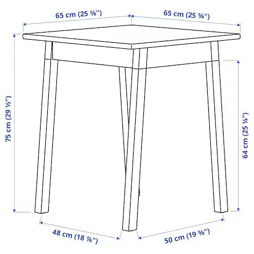 IKEA PINNTORP / PINNTORP Table and 2 chairs, light brown stained white stained/light brown stained |  IKEA Dining sets up to 2 chairs | IKEA Dining sets | Eachdaykart