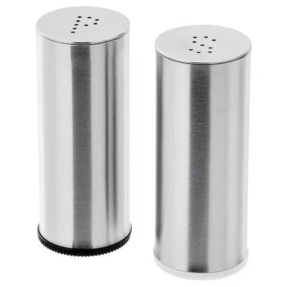IKEA PLATS Salt/pepper shaker, set of 2, stainless steel | Spice & condiment stands | Storage & organisation | Eachdaykart