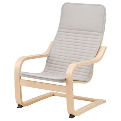 IKEA POANG Children's armchair, birch veneer/Knisa light beige | IKEA Small chairs | IKEA Children's chairs | Eachdaykart