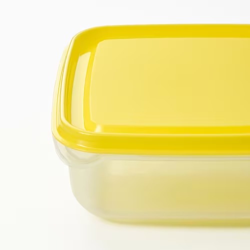 IKEA PRUTA Food container, transparent/yellow | Food containers | Storage & organization | Eachdaykart