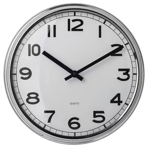 IKEA PUGG Wall clock, low-voltage/stainless steel | IKEA Wall & table clocks | Eachdaykart
