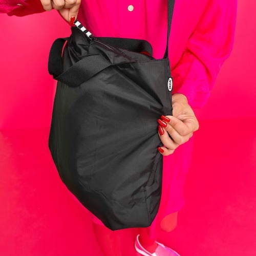 IKEA RACKLA Bag, foldable, black | Shopping bags & tote bags | IKEA Bags | Eachdaykart