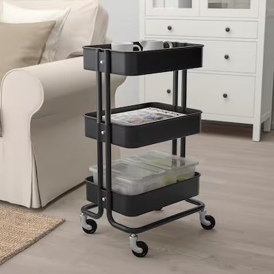 IKEA RASKOG Trolley, black | IKEA Kitchen islands & trolleys | IKEA Trolleys | Eachdaykart