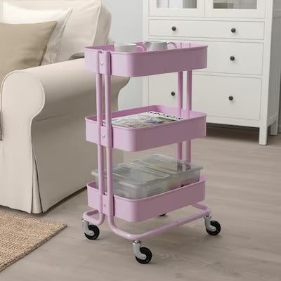 IKEA RASKOG Trolley, pink | IKEA Kitchen islands & trolleys | IKEA Trolleys | Eachdaykart