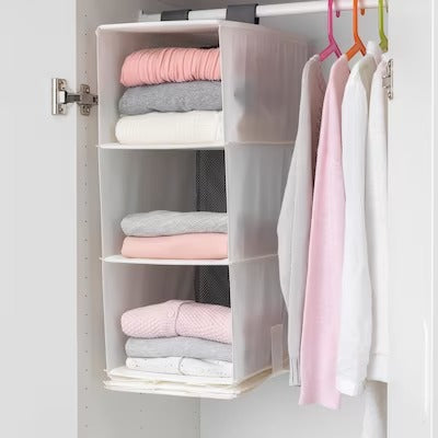 IKEA RASSLA Storage with 5 compartments, white | IKEA Clothes boxes | IKEA Storage boxes & baskets | IKEA Small storage & organisers | Eachdaykart