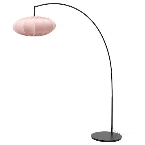 IKEA REGNSKUR / SKAFTET Floor lamp, arched, pink/black | IKEA Floor Lamps | Eachdaykart