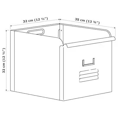 IKEA REJSA Box, grey-green/metal | IKEA Paper & media boxes | IKEA Storage boxes & baskets | IKEA Small storage & organisers | Eachdaykart