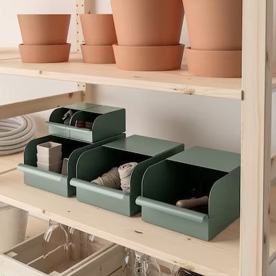 IKEA REJSA Box, grey-green/metal | IKEA Paper & media boxes | IKEA Storage boxes & baskets | IKEA Small storage & organisers | Eachdaykart