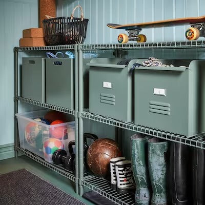 IKEA REJSA Box, grey-green/metal | IKEA Paper & media boxes | IKEA Storage boxes & baskets | IKEA Small storage & organisers | Eachdaykart