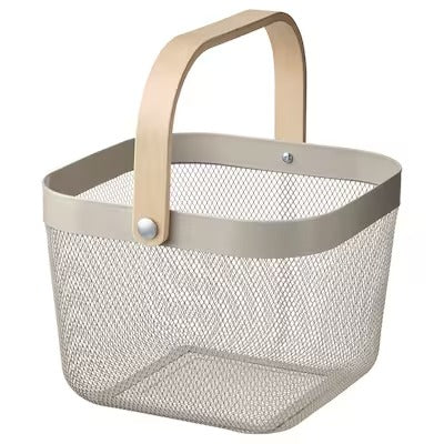 IKEA RISATORP Basket, grey-beige | IKEA Paper & media boxes | IKEA Storage boxes & baskets | IKEA Small storage & organisers | Eachdaykart
