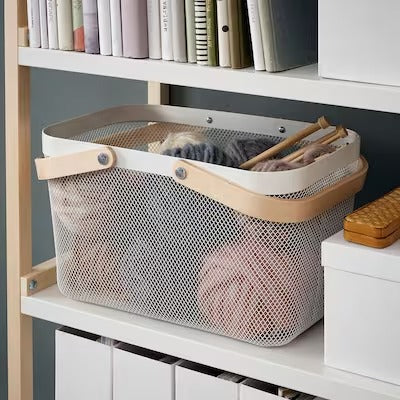 IKEA RISATORP Basket, white | IKEA Paper & media boxes | IKEA Storage boxes & baskets | IKEA Small storage & organisers | Eachdaykart
