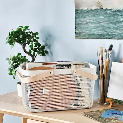 IKEA RISATORP Basket, white | IKEA Paper & media boxes | IKEA Storage boxes & baskets | IKEA Small storage & organisers | Eachdaykart