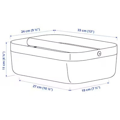 IKEA RISATORP Basket with compartments, white | IKEA Paper & media boxes | IKEA Storage boxes & baskets | IKEA Small storage & organisers | Eachdaykart