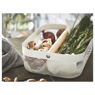 IKEA RISATORP Basket with compartments, white | IKEA Paper & media boxes | IKEA Storage boxes & baskets | IKEA Small storage & organisers | Eachdaykart