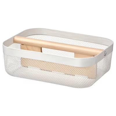 IKEA RISATORP Basket with compartments, white | IKEA Paper & media boxes | IKEA Storage boxes & baskets | IKEA Small storage & organisers | Eachdaykart