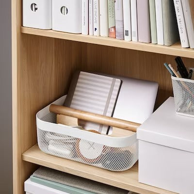 IKEA RISATORP Basket with compartments, white | IKEA Paper & media boxes | IKEA Storage boxes & baskets | IKEA Small storage & organisers | Eachdaykart