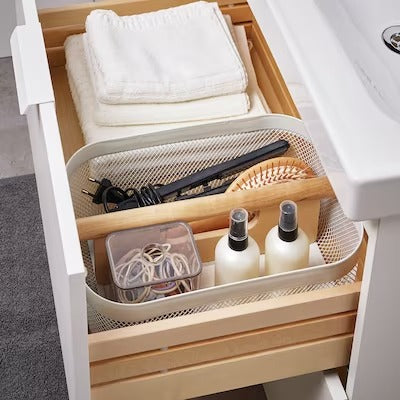 IKEA RISATORP Basket with compartments, white | IKEA Paper & media boxes | IKEA Storage boxes & baskets | IKEA Small storage & organisers | Eachdaykart