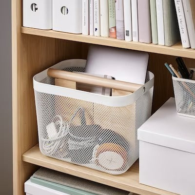 IKEA RISATORP Basket with compartments, white | IKEA Baskets | IKEA Storage boxes & baskets | IKEA Small storage & organisers | Eachdaykart