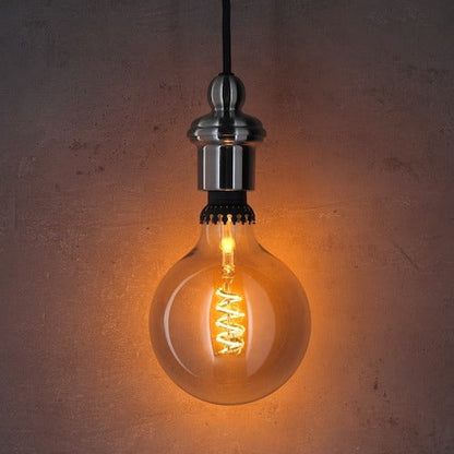 IKEA ROLLSBO LED bulb E27 200 lumen, dimmable/globe grey clear glass, 125 mm (5 ") | IKEA LED bulbs | Eachdaykart