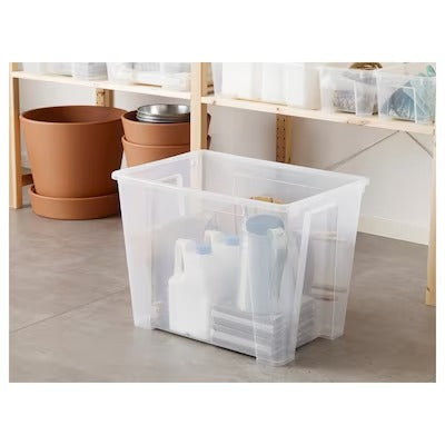 IKEA SAMLA Box, transparent | IKEA Secondary storage boxes | IKEA Storage boxes & baskets | IKEA Small storage & organisers | Eachdaykart