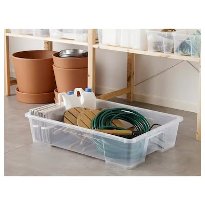 IKEA SAMLA Box, transparent | IKEA Secondary storage boxes | IKEA Storage boxes & baskets | IKEA Small storage & organisers | Eachdaykart