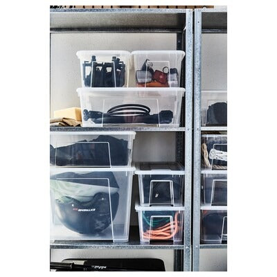 IKEA SAMLA Box, transparent | IKEA Secondary storage boxes | IKEA Storage boxes & baskets | IKEA Small storage & organisers | Eachdaykart