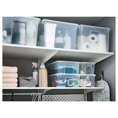 IKEA SAMLA Box, transparent | IKEA Secondary storage boxes | IKEA Storage boxes & baskets | IKEA Small storage & organisers | Eachdaykart