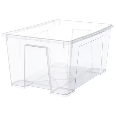 IKEA SAMLA Box, transparent | IKEA Secondary storage boxes | IKEA Storage boxes & baskets | IKEA Small storage & organisers | Eachdaykart
