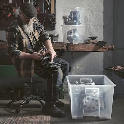 IKEA SAMLA Box, transparent | IKEA Secondary storage boxes | IKEA Storage boxes & baskets | IKEA Small storage & organisers | Eachdaykart