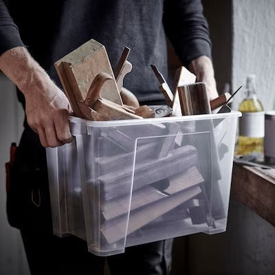 IKEA SAMLA Box, transparent | IKEA Secondary storage boxes | IKEA Storage boxes & baskets | IKEA Small storage & organisers | Eachdaykart