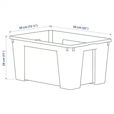 IKEA SAMLA Box, transparent | IKEA Secondary storage boxes | IKEA Storage boxes & baskets | IKEA Small storage & organisers | Eachdaykart