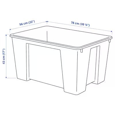 IKEA SAMLA Box, transparent | IKEA Secondary storage boxes | IKEA Storage boxes & baskets | IKEA Small storage & organisers | Eachdaykart