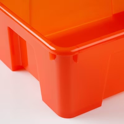 IKEA SAMLA Box mit Deckel, orange | IKEA Sekundäre Aufbewahrungsboxen | IKEA Aufbewahrungsboxen &amp; Körbe | IKEA Kleine Aufbewahrung &amp; Organizer | Eachdaykart