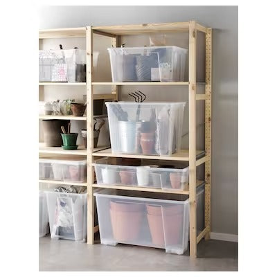IKEA SAMLA Box with lid, transparent | IKEA Secondary storage boxes | IKEA Storage boxes & baskets | IKEA Small storage & organisers | Eachdaykart