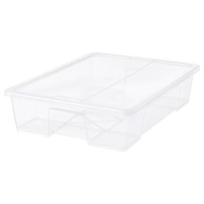IKEA SAMLA Box with lid, transparent | IKEA Secondary storage boxes | IKEA Storage boxes & baskets | IKEA Small storage & organisers | Eachdaykart