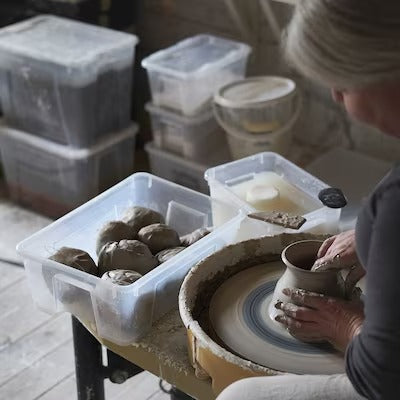 IKEA SAMLA Box with lid, transparent | IKEA Secondary storage boxes | IKEA Storage boxes & baskets | IKEA Small storage & organisers | Eachdaykart