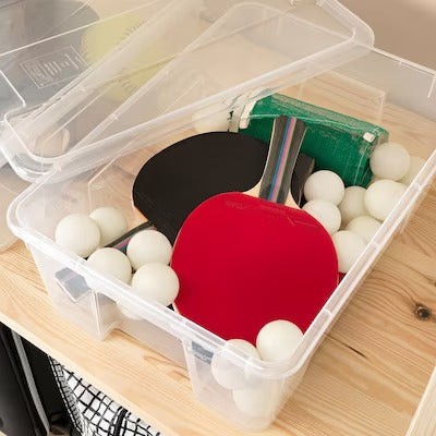 IKEA SAMLA Box with lid, transparent | IKEA Secondary storage boxes | IKEA Storage boxes & baskets | IKEA Small storage & organisers | Eachdaykart
