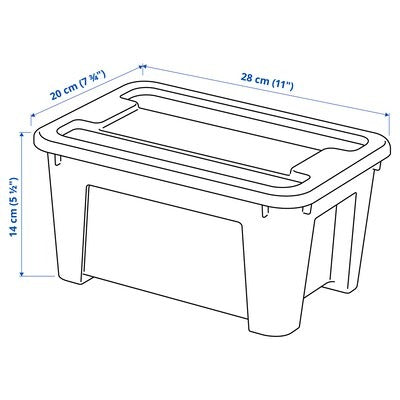 IKEA SAMLA Box with lid, transparent | IKEA Secondary storage boxes | IKEA Storage boxes & baskets | IKEA Small storage & organisers | Eachdaykart