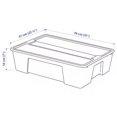 IKEA SAMLA Box with lid, transparent | IKEA Secondary storage boxes | IKEA Storage boxes & baskets | IKEA Small storage & organisers | Eachdaykart